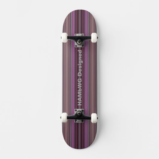 HAMbyWG Designed - Skateboard - Himbeere Streifen (Vorderseite)
