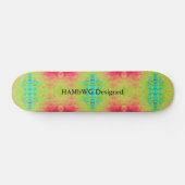 HAMbyWG Designed - Tye Dyed Green PInk Blue Skateboard (Horizontal)