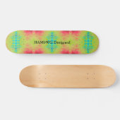 HAMbyWG Designed - Tye Dyed Green PInk Blue Skateboard (Horizontal)