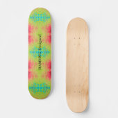 HAMbyWG Designed - Tye Dyed Green PInk Blue Skateboard (Vorderseite)