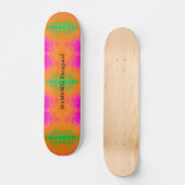 HAMbyWG Designed - Tye Dyed Orange Pink Green Skateboard (Vorderseite)