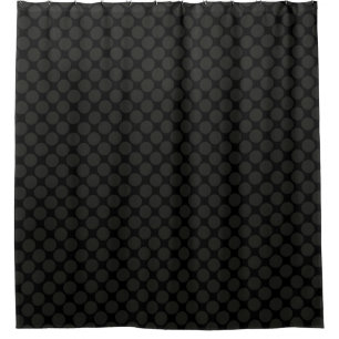 HAMbyWG - Duschvorhang - schwarze Polka-Punkte