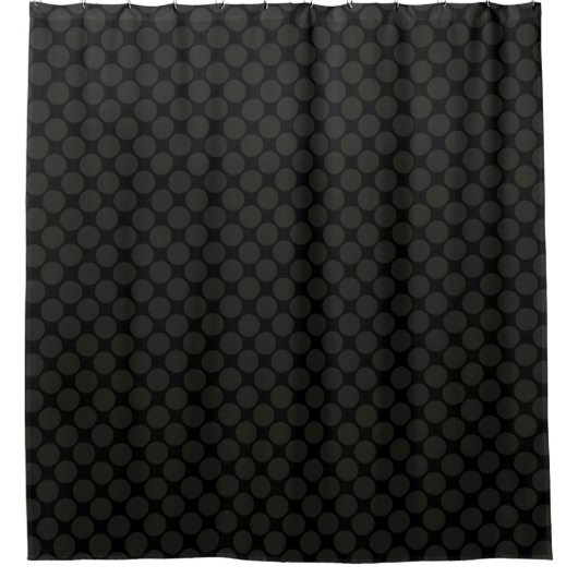 HAMbyWG - Duschvorhang - schwarze Polka-Punkte (Vorderseite)