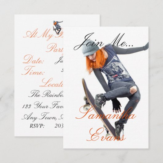 HAMbyWG - Einladung - Skateboarder (Vorne/Hinten)