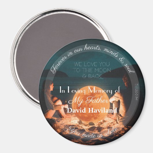 HAMbyWG - Farbiges Candle Magnet mit Text (Vorderseite/Rückseite)