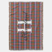 HAMbyWG Farbmonogramm auf Orange Kariert Decke (Vorderseite Vertikal)