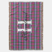 HAMbyWG Farbmonogramm auf rosa Kariert Decke (Vorderseite Vertikal)