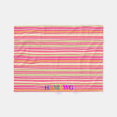 HAMbyWG - Fleece Blanket - Pink Orange Mint Bar (Vorderseite (Horizontal))
