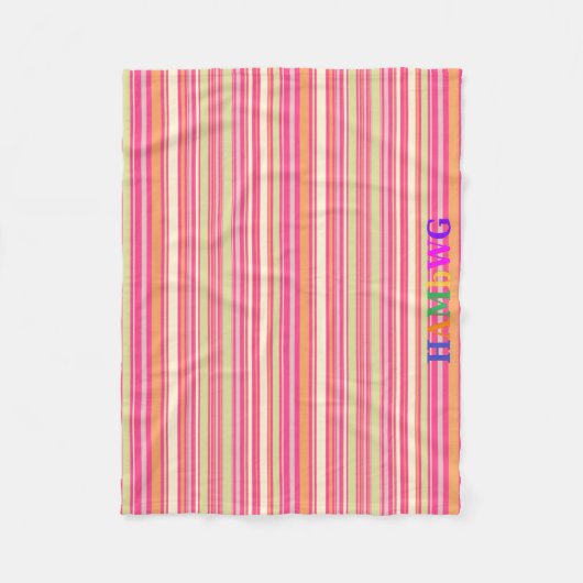 HAMbyWG - Fleece Blanket - Pink Orange Mint Bar (Vorderseite)
