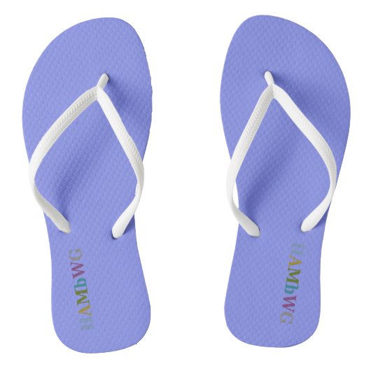 HAMbyWG - Flip-Flops - Periwinkle w Multi-Logo Badesandalen (Fußbett)