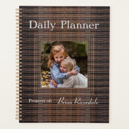 HAMbyWG - Foto Daily Planner - Braune Textur Planer (Vorderseite)