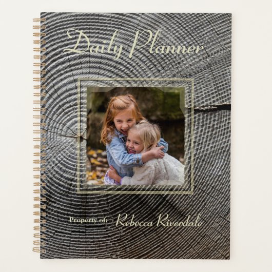 HAMbyWG - Foto Daily Planner - Graues Holz Planer (Vorderseite)