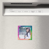 HAMbyWG - Foto Magnet mit Gefärbte Krawatte Border (In Situ (Geschirrspüler))