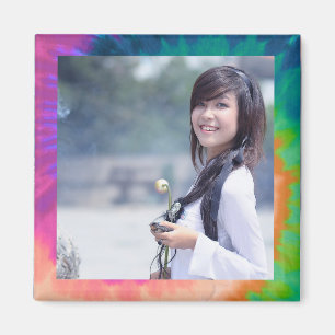 HAMbyWG - Foto Magnet mit Gefärbte Krawatte Border