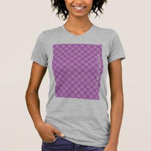HAMbyWG - Frauen-T - Shirt - Lilac-Schachbrett