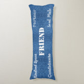 HAMbyWG - Friend Theme, Distressed Look Seitenschläferkissen (Vorderseite Vertikal)