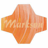HAMbyWG - Fußball Ball - Orange Swirl (Flach)