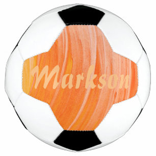 HAMbyWG - Fußball Ball - Orange Swirl