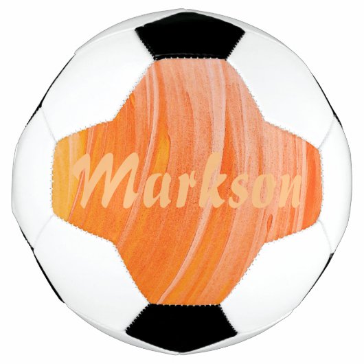 HAMbyWG - Fußball Ball - Orange Swirl (Vorderseite)