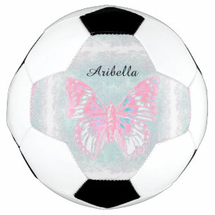 HAMbyWG - Fußballball - Rosa Schmetterling Fußball