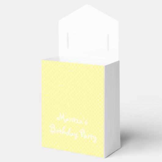 HAMbyWG - Gefälligkeitsbox - Gelber Gingham - Ihre Geschenkschachtel (Geöffnet)