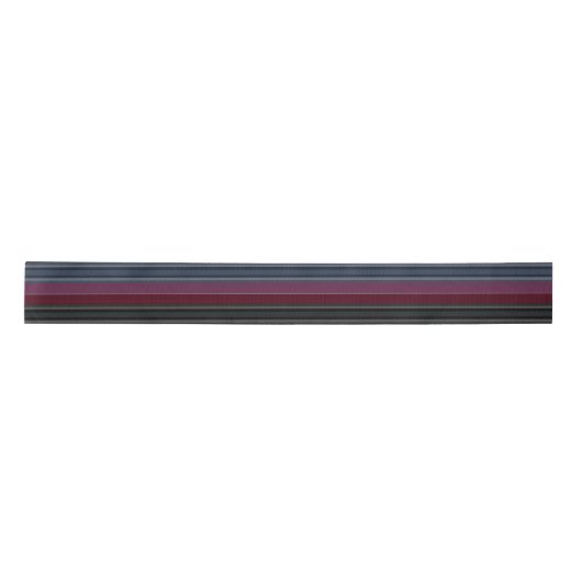 HAMbyWG - Gift Ribbon - Maroon w Grays, Blues, Blk Satinband (Vorderseite)
