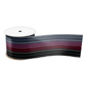 HAMbyWG - Gift Ribbon - Maroon w Grays, Blues, Blk Satinband (Spule)