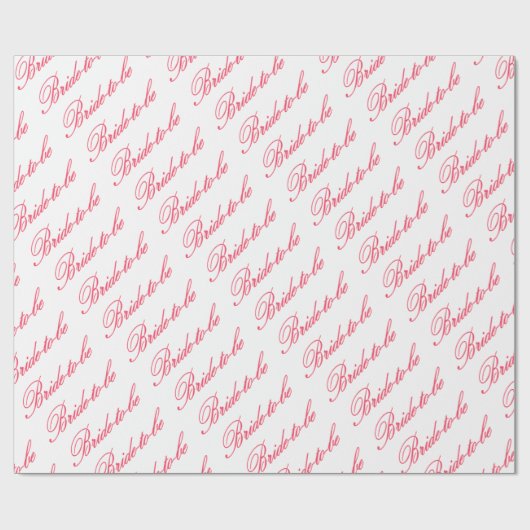 HAMbyWG - Gift Wrap - Bride-to-be Rose/White Geschenkpapier (Flach)