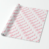 HAMbyWG - Gift Wrap - Bride-to-be Rose/White Geschenkpapier (Ungerollt)
