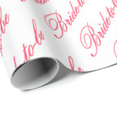 HAMbyWG - Gift Wrap - Bride-to-be Rose/White Geschenkpapier (Rolleneckpunkt)
