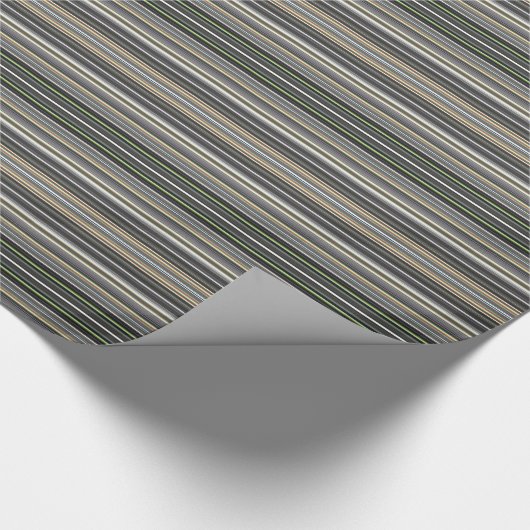 HAMbyWG - Gift Wrap - Diamond Gray Gradient Stripe Geschenkpapier (Ecke)