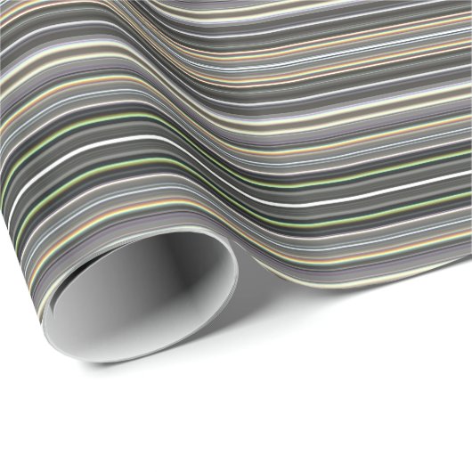 HAMbyWG - Gift Wrap - Diamond Gray Gradient Stripe Geschenkpapier (Rolleneckpunkt)