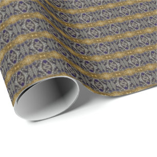 HAMbyWG - Gift Wrap -Gold Filigree Saphire Coord. Geschenkpapier