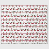 HAMbyWG - Gift Wrap - Sparrows & Christmas Bulbs Geschenkpapier (Flach)