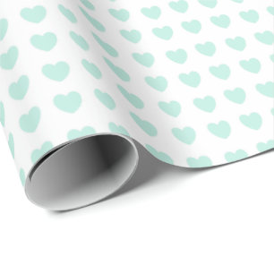HAMbyWG - Gift Wrap - Tiny Mint Hearts 1 Geschenkpapier