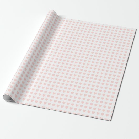HAMbyWG - Gift Wrap - Tiny Peachy Pink Hearts Geschenkpapier (Ungerollt)