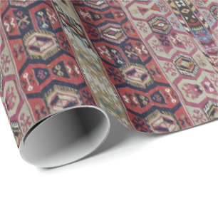 HAMbyWG - Gift Wrap - Tribal Blue Red Brown Geschenkpapier