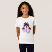 HAMbyWG Girl's Hawaiin Theme Palmen T-Shirt (Vorne ganz)