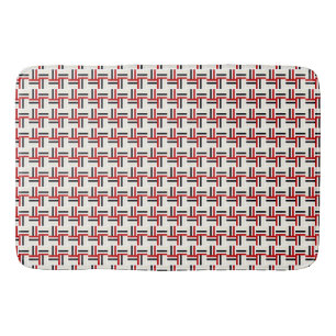 HAMbyWG - Große Badematte - Rot/Schwarz/Weiß/Beige