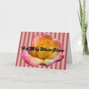 HAMbyWG - Grußkarte - HAMbyWhiteGlove-Rose Karte