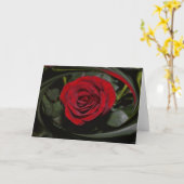 HAMbyWG - Grußkarte - Schöne Rote Rose Karte (Gelbe Blume)