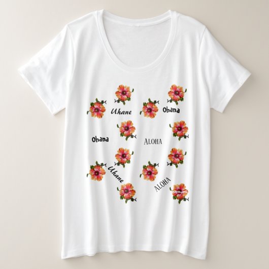 HAMbyWG Hawaiin Hibiskus Aloha Blume Top (Design vorne)