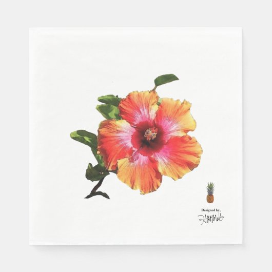 HAMbyWG Hawaiin Hibiskus Blume Serviette (Vorderseite)