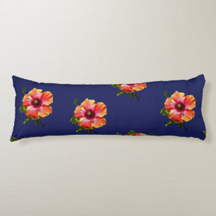 HAMbyWG - Hawaiin-Hibiskus über Navy Blue Seitenschläferkissen