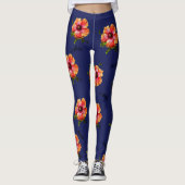 HAMbyWG Hawaiin Theme mit Hibisken-Blume Leggings (Vorderseite)