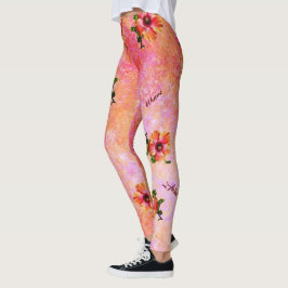 HAMbyWG Hawaiin Theme mit Hibiskus Leggings