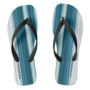 HAMbyWG - Herren Flip-Flops Teal & Weiß Badesandalen