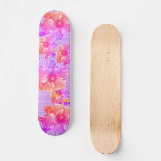 HAMbyWG Hibiskus Skateboard (Vorderseite)