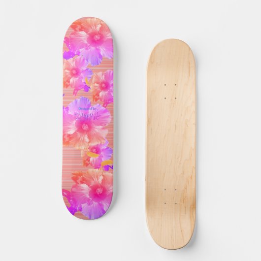 HAMbyWG Hibiskus Skateboard (Vorderseite)