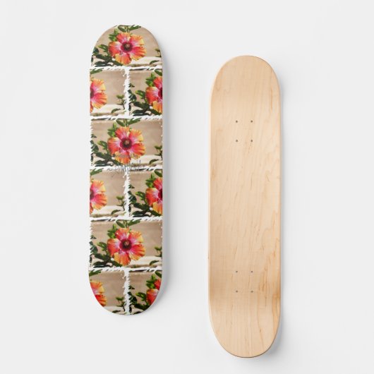 HAMbyWG Hibiskus Skateboard (Vorderseite)